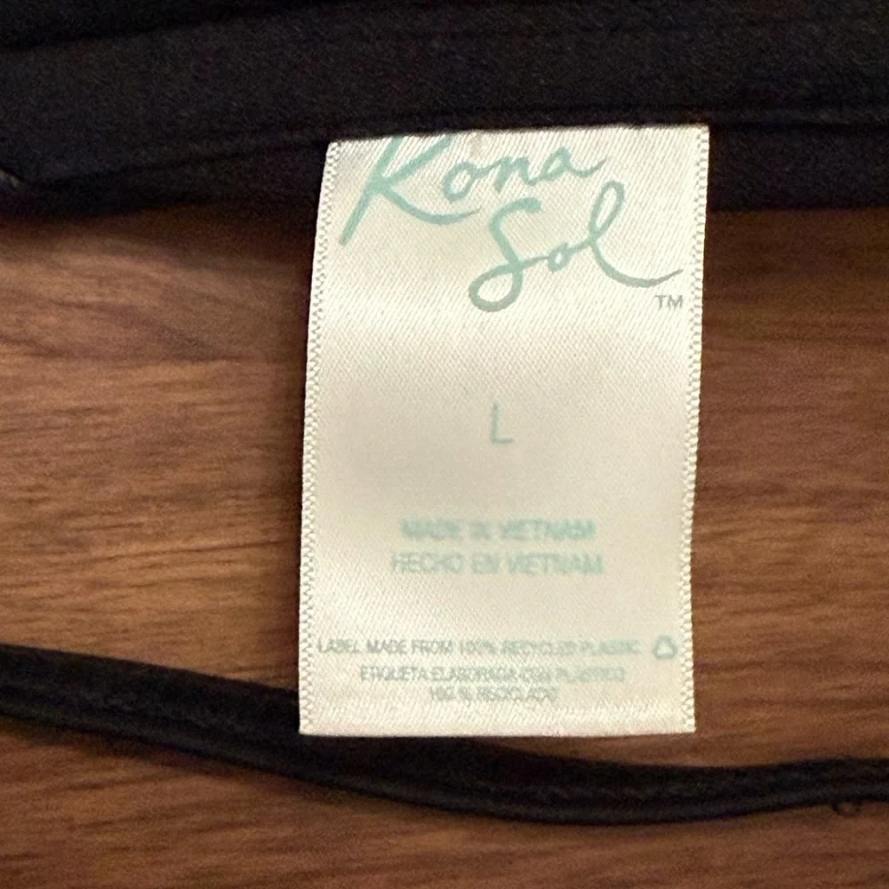 Kona Sol black strapless swimsuit